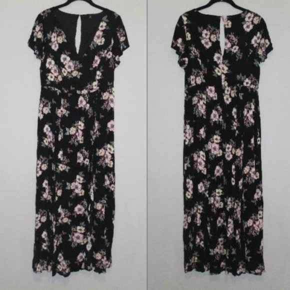 Torrid Floral Challis Maxi Dress Wrap Skirt H10212 - Picture 9 of 10